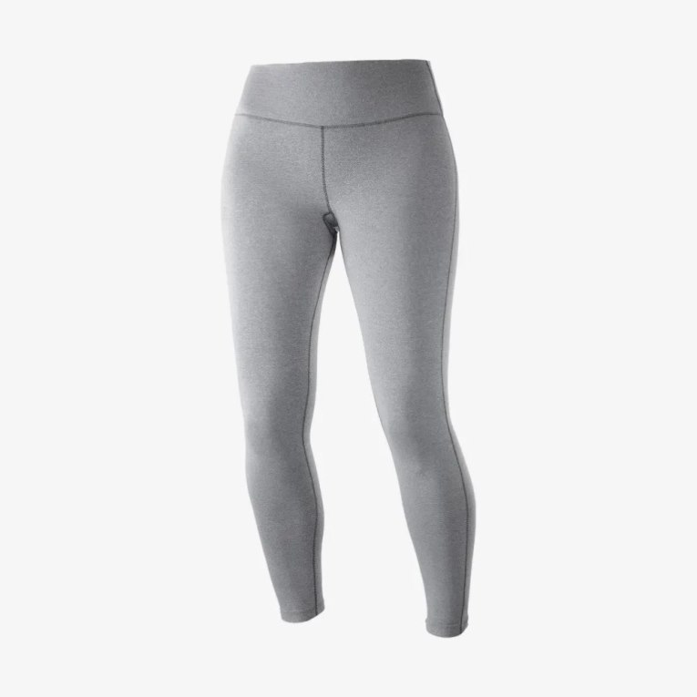 Grey Salomon Essential Warm Women's Running Tights | IE UR8629